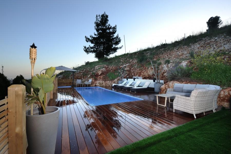 140469 חצר ובריכה, וילה נוף מולדת, וילה  בראש פינה וילות - Vila 4 U