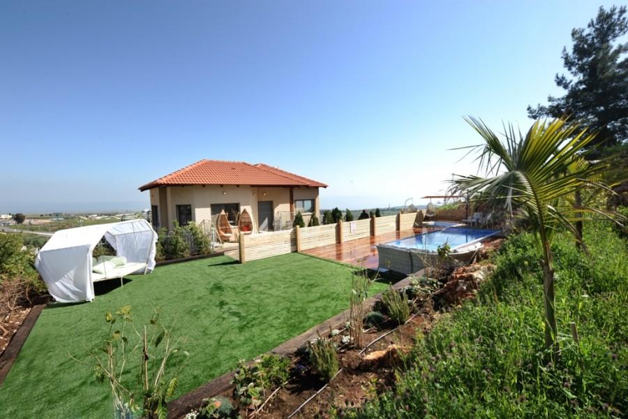 140478 חצר ובריכה, וילה נוף מולדת, וילה  בראש פינה וילות - Vila 4 U