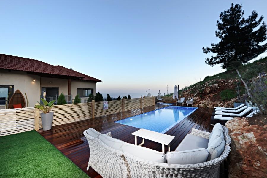 140481 חצר ובריכה, וילה נוף מולדת, וילה  בראש פינה וילות - Vila 4 U