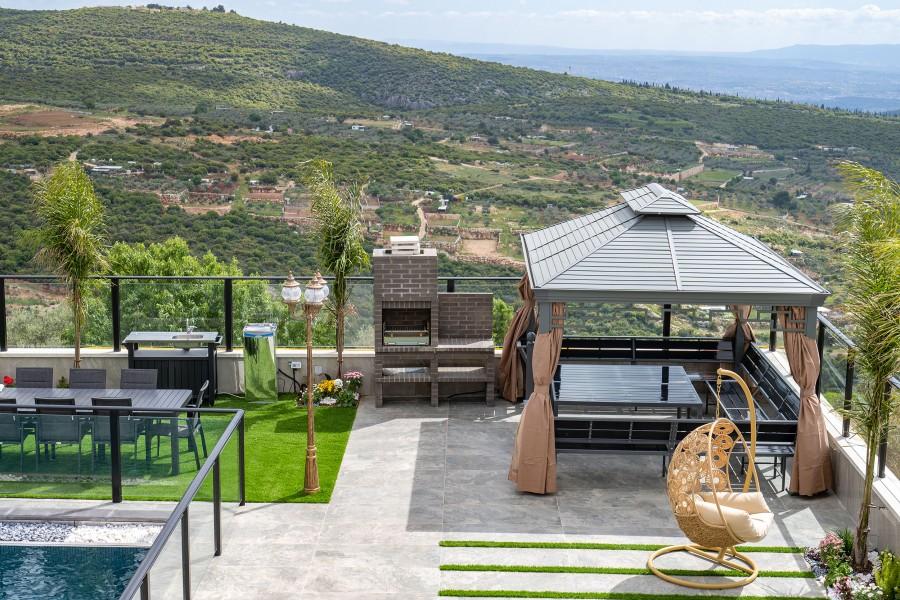 164047 חצר ונוף, וילה נוף לים ירכא, וילה  בירכא וילות - Vila 4 U