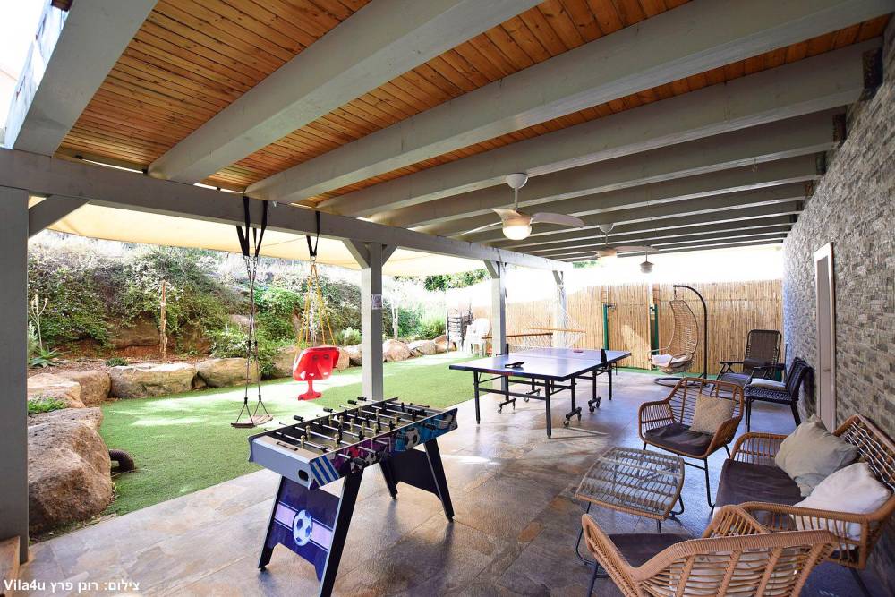 174621 החצר והבריכה, וילה רימונה יבנאל, וילה  ביבנאל וילות - Vila 4 U