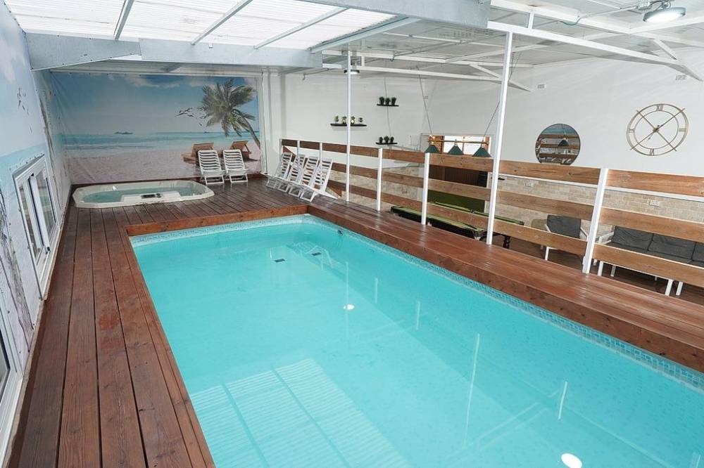 208282 בריכה ג'קוזי וסנוקר, וילה גולדן R, וילה  בעבדון וילות - Vila 4 U