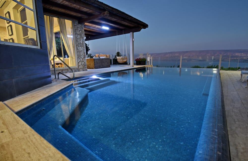 213040 בריכה וספא בערב, וילה מצפה הוד, וילה  בפוריה כפר עבודה וילות - Vila 4 U