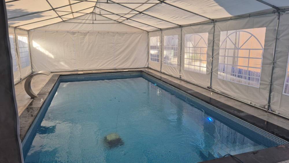 216426 הבריכה בחורף, אירוח גלילי ירכא, וילה  בירכא וילות - Vila 4 U